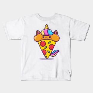 Cute Unicorn Pizza Kids T-Shirt